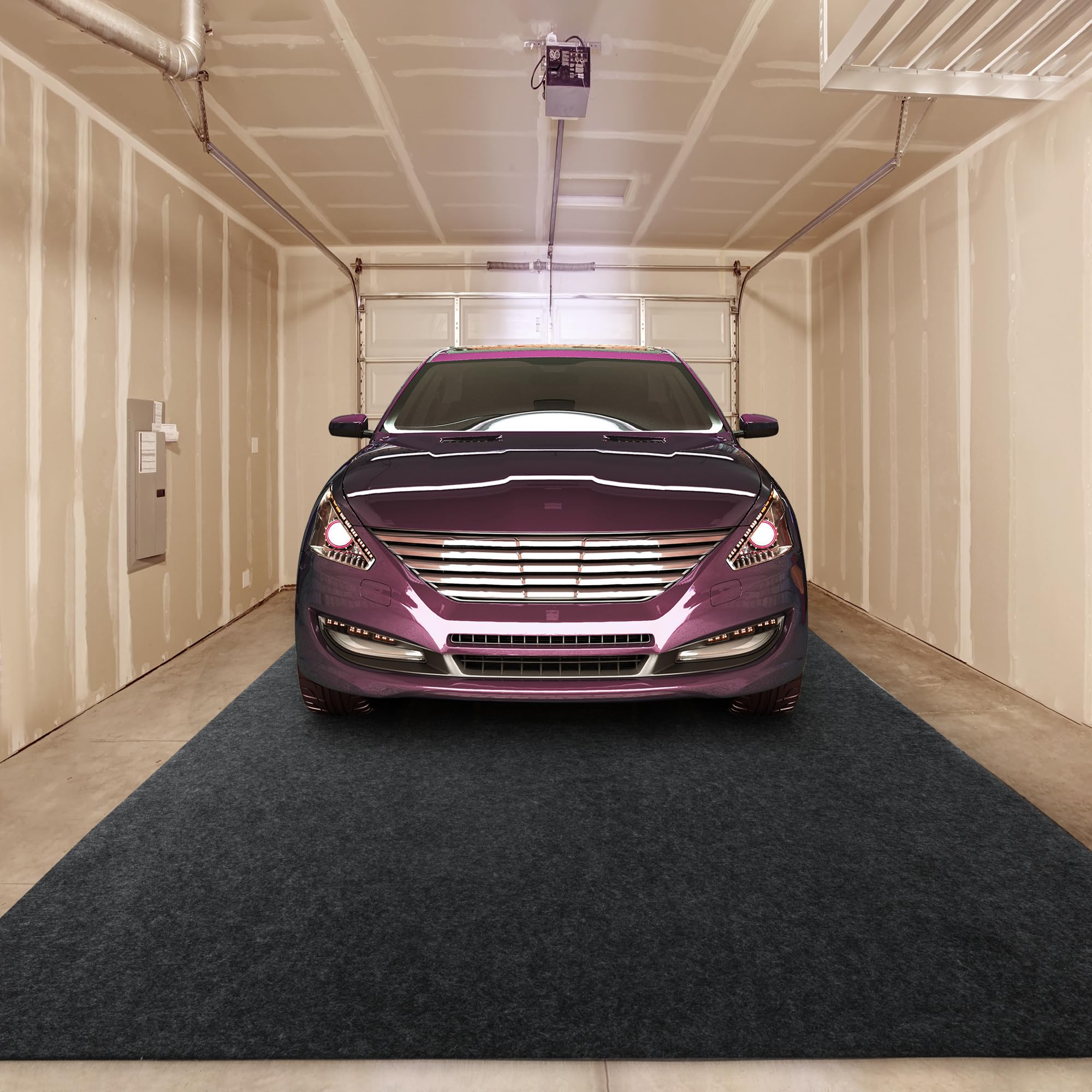 HOMBYS Extra Large Garage Floor Mat 7'4" x 20' - Non-Slip, Waterproof & Oil-Absorbent Garage Rug